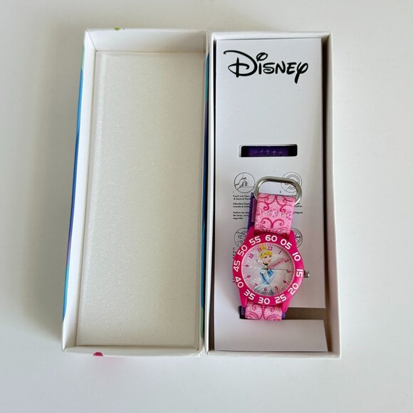 NWT - Disney Princess Kids' Plastic Time Teacher Analog Quartz Nylon Strap Watch - Picture 13 of 15
